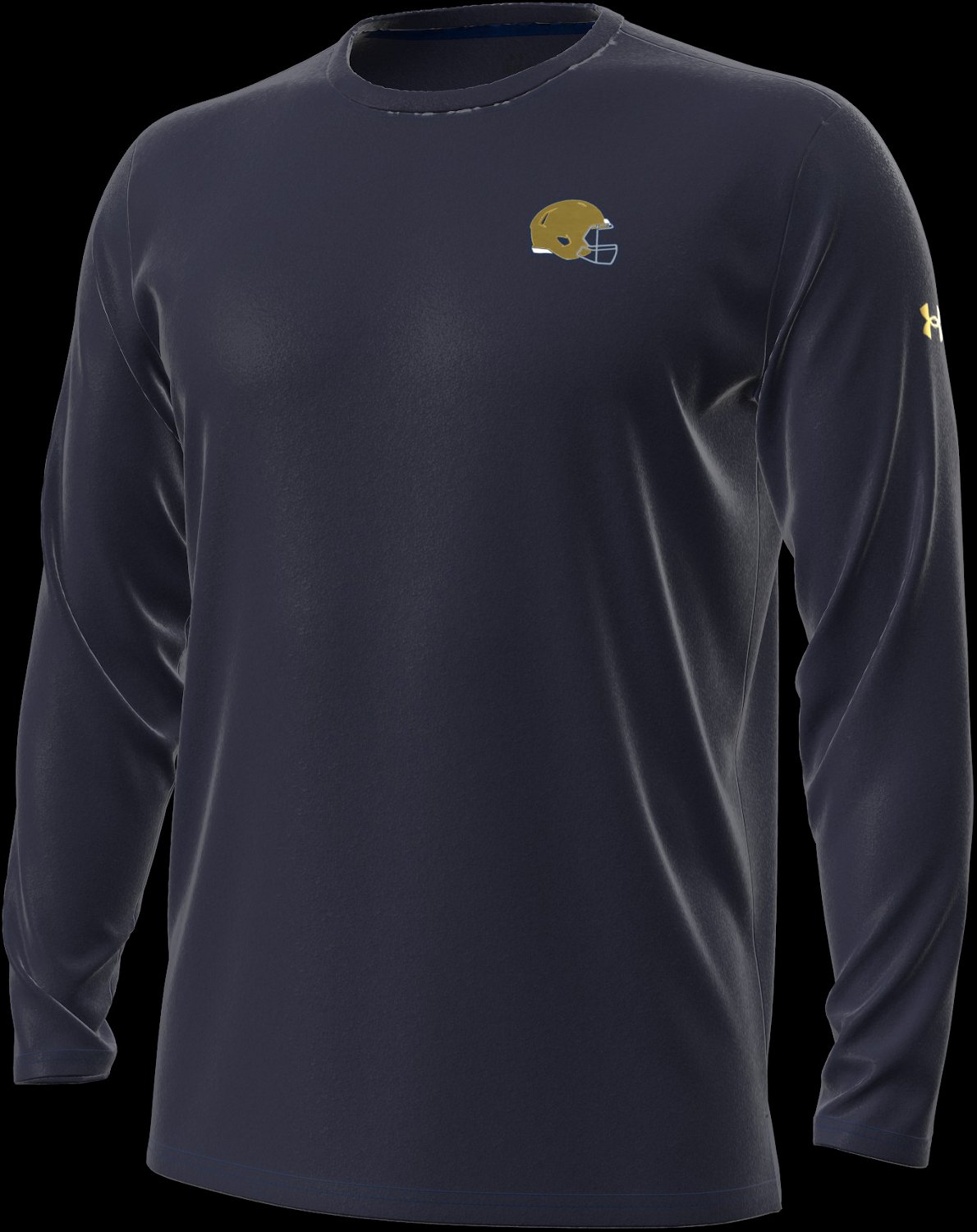 Under Armour Men's University of Notre Dame Helmet Sideline Coach Vanish Long Sleeve Graphic T-shirt