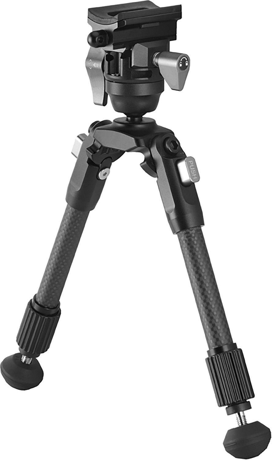 VANGUARD EQ-Precision 1QS C Carbon Gun Bipod with Ball Head & Quick-Release Picatinny Rail Adapter