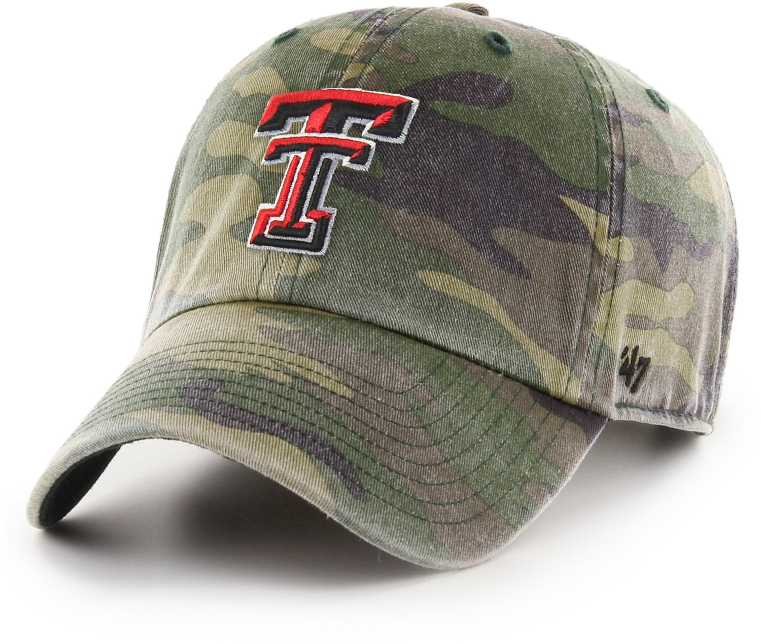 '47 Adults' Texas Tech Primary Logo Camo Clean Up Cap