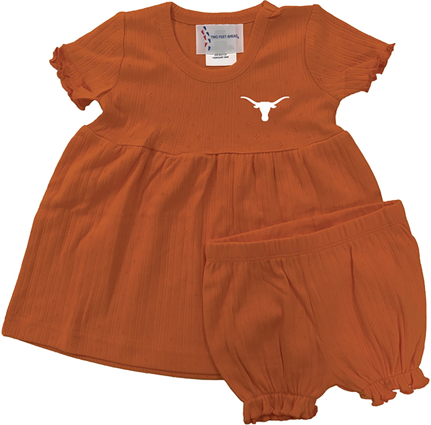Two Feet Ahead Infant Girls' University of Texas Pointelle Dress