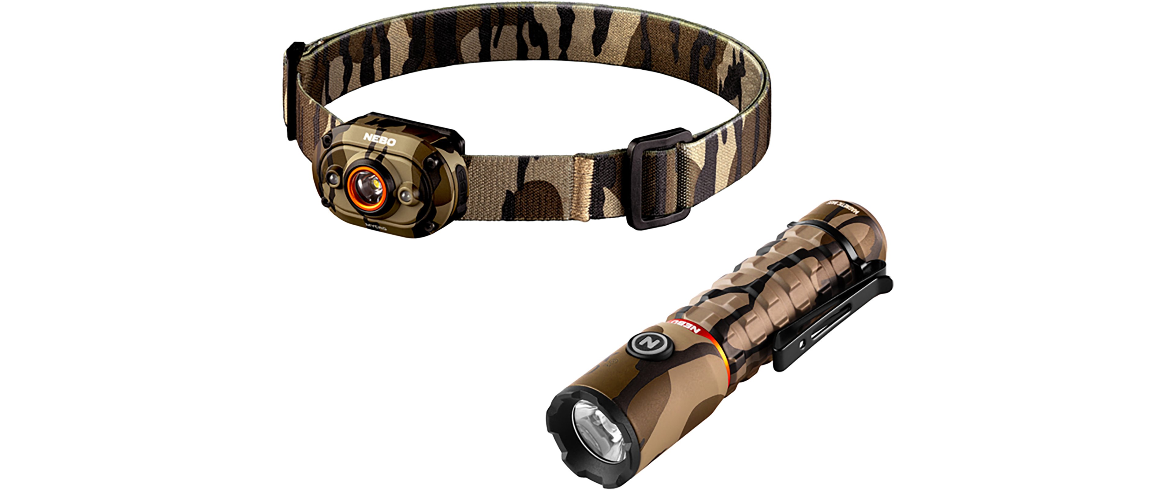 NEBO Mossy Oak LED Flashlight and Headlamp Kit