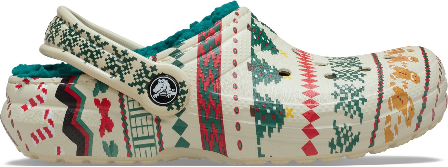Crocs Kids' Classic Lined Fair Isle Clogs