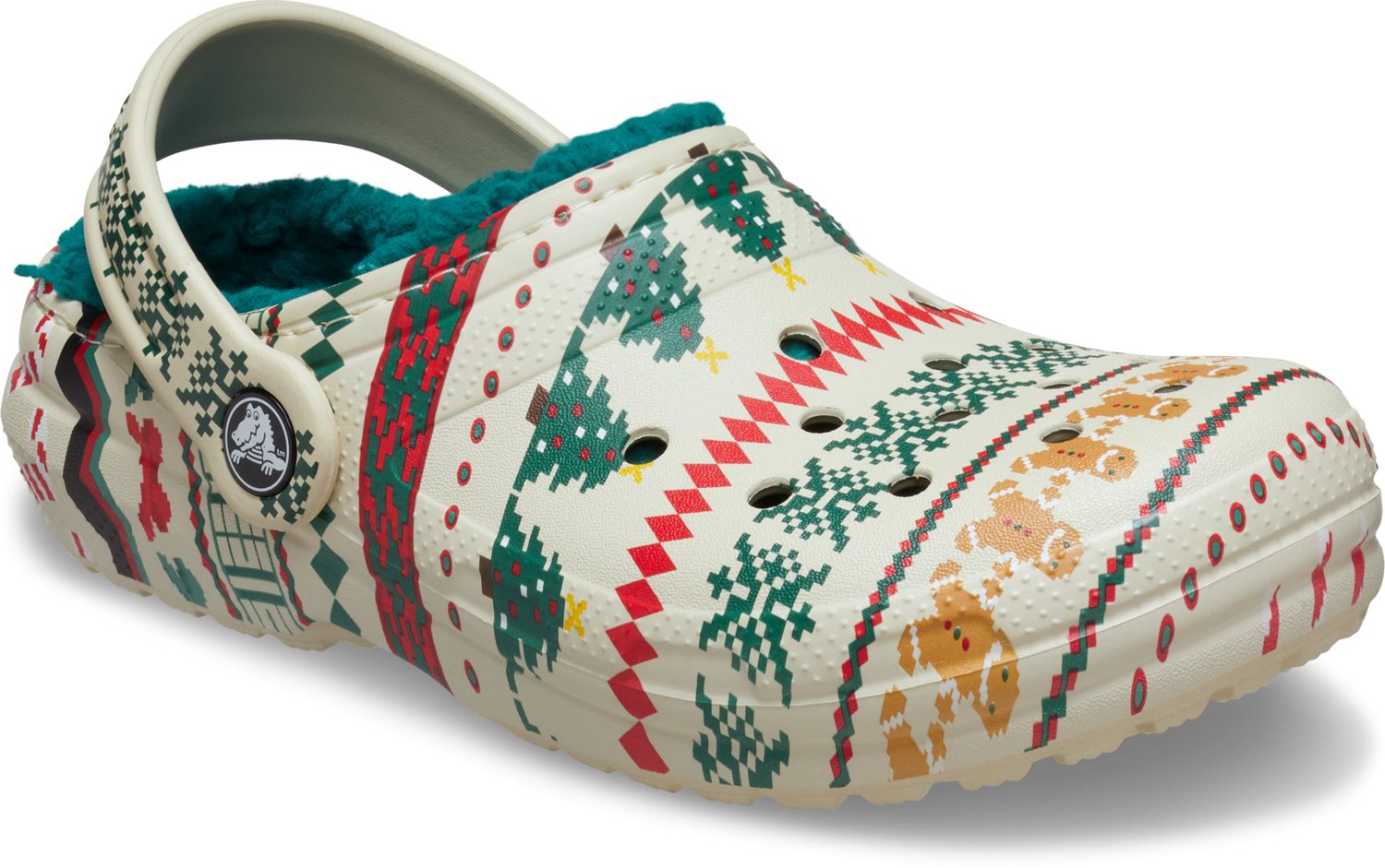 Crocs Kids' Classic Lined Fair Isle Clogs