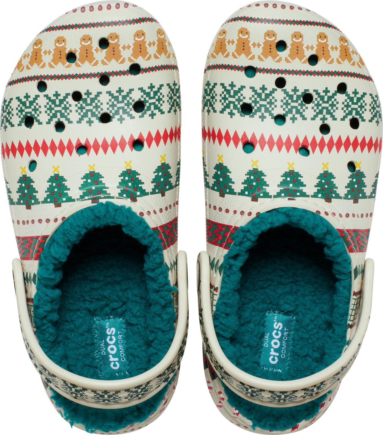Crocs Kids' Classic Lined Fair Isle Clogs