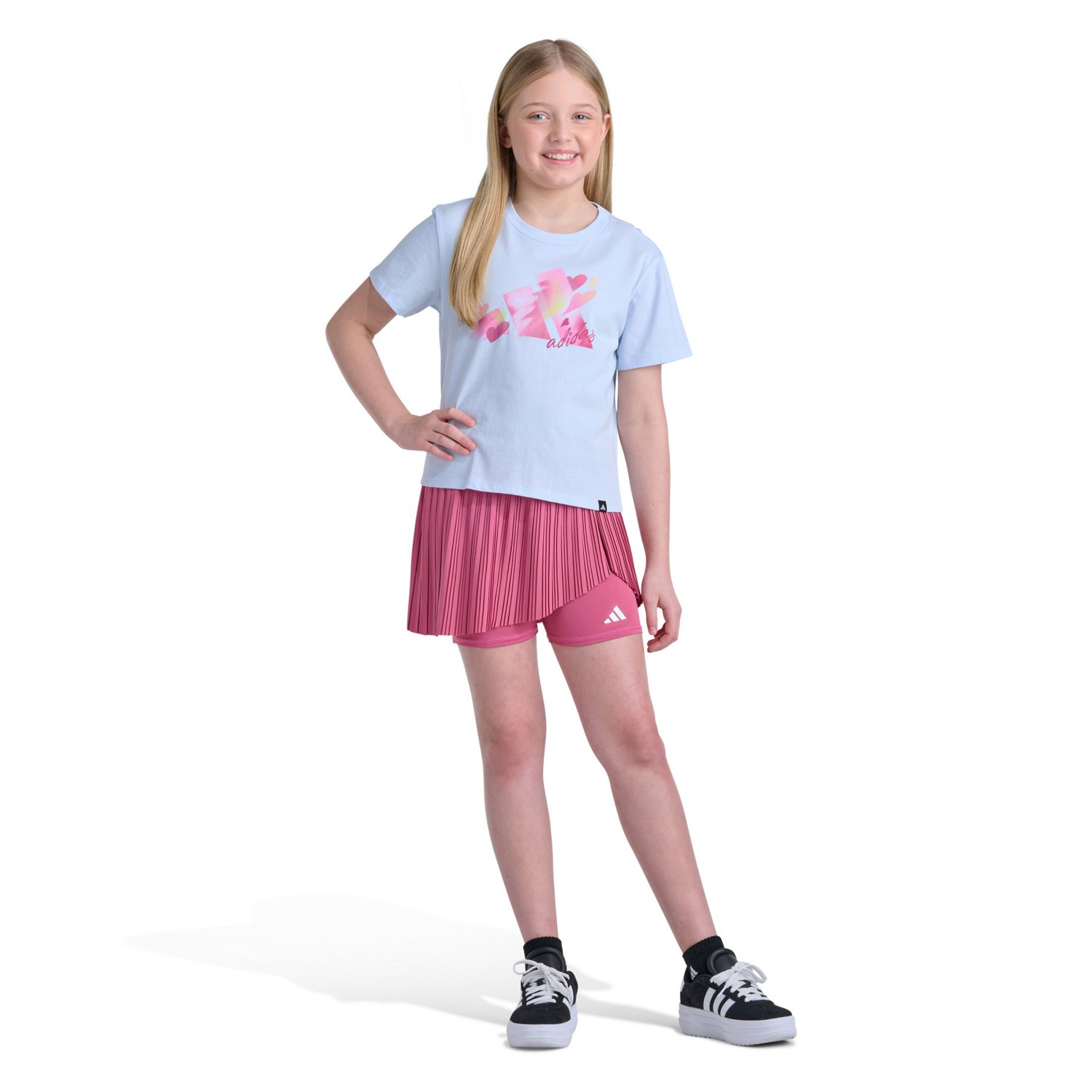 adidas Girls' Woven Pleated Skort - view number 4