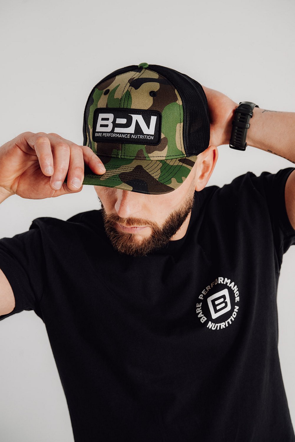 BPN Bare Performance Nutrition Adults' Classic Camo Snapback Hat