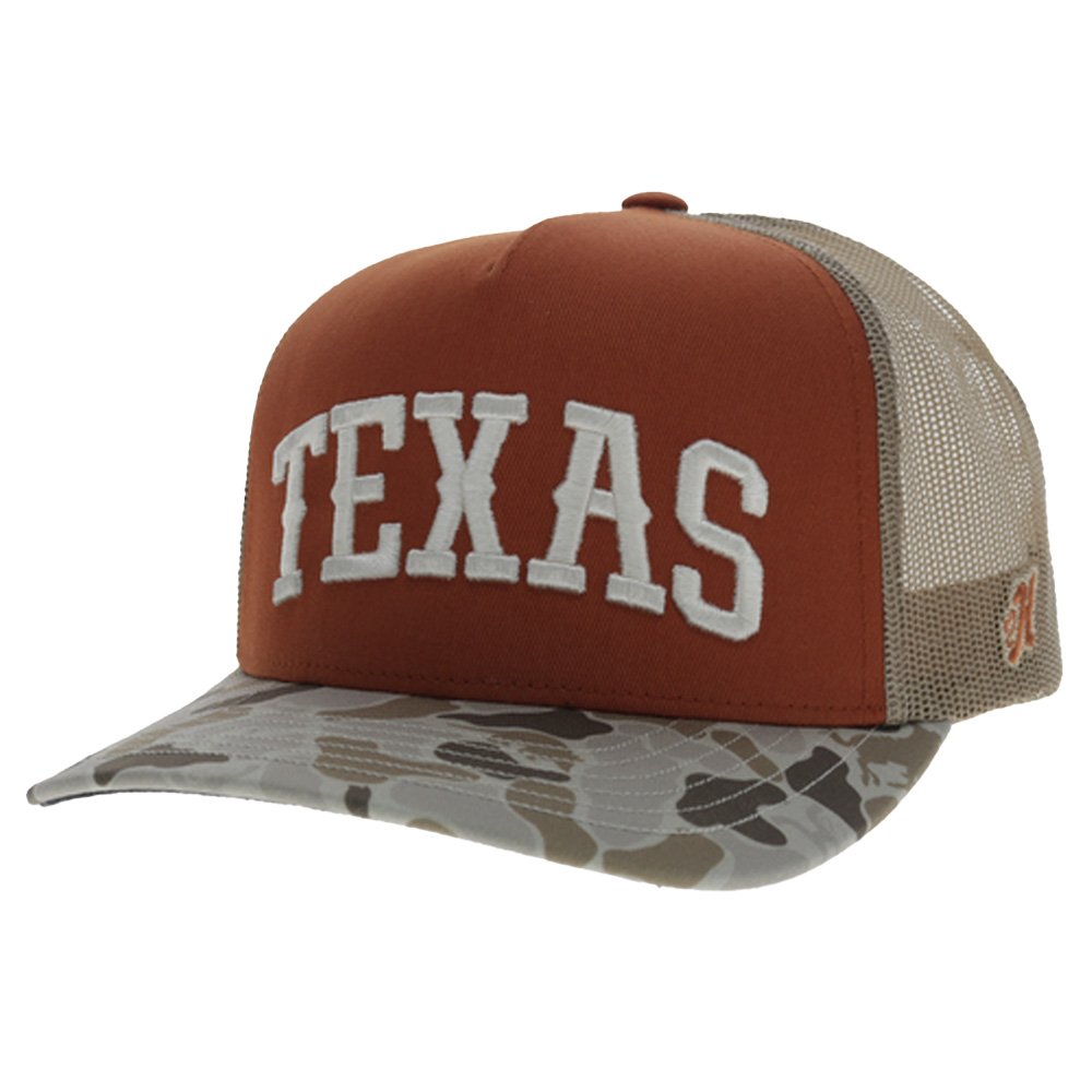 Hooey University of Texas School Camo Bill Trucker Cap