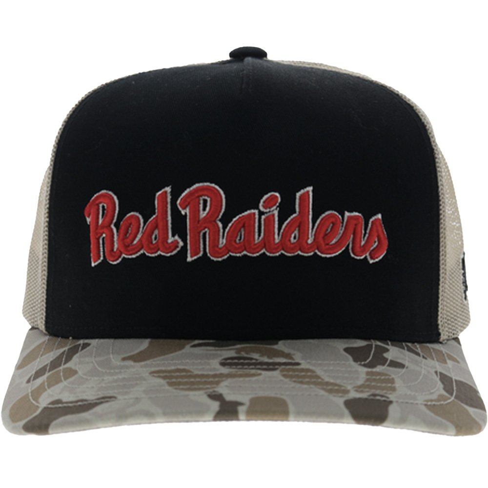 Hooey Texas Tech University School Script Camo Bill Trucker Cap