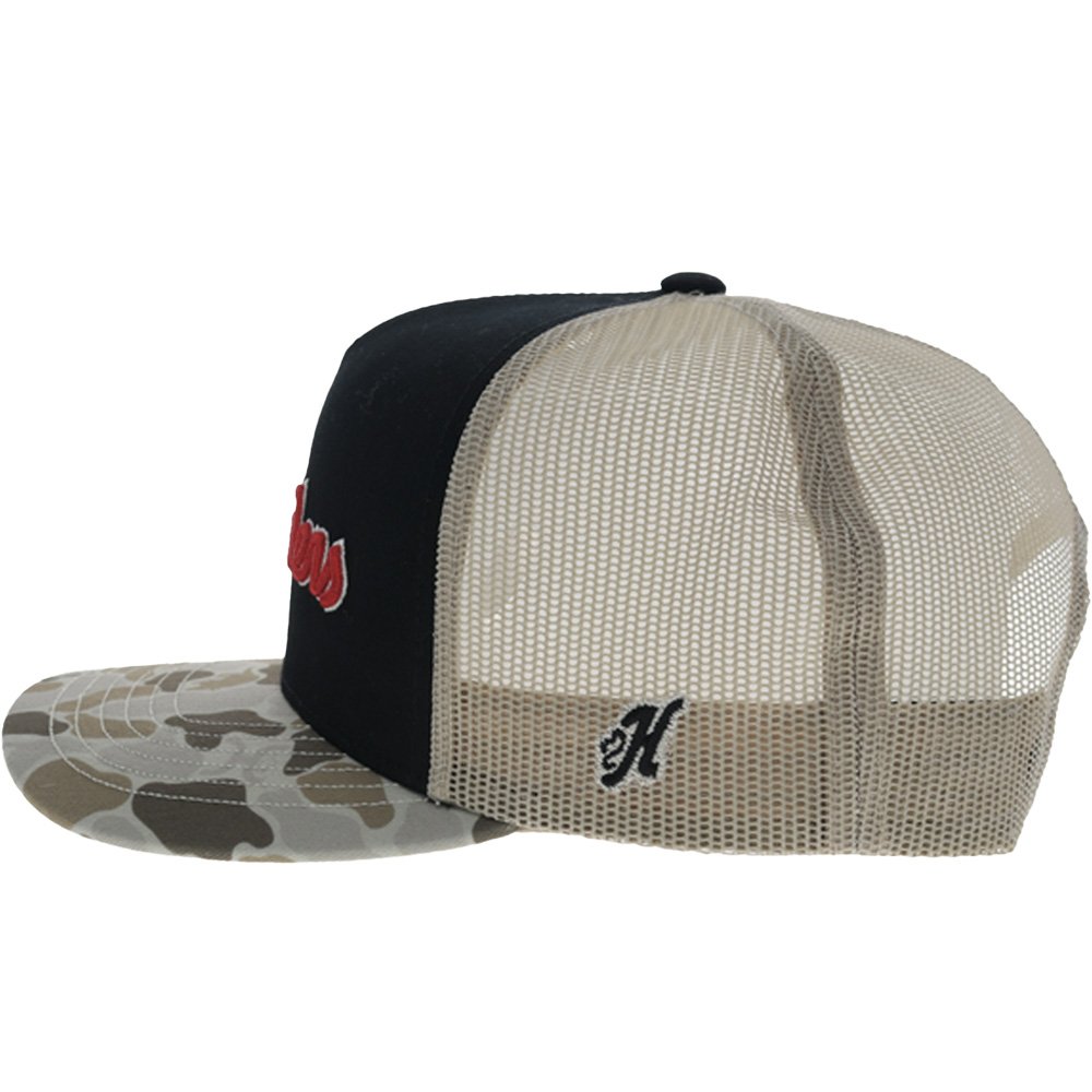 Hooey Texas Tech University School Script Camo Bill Trucker Cap