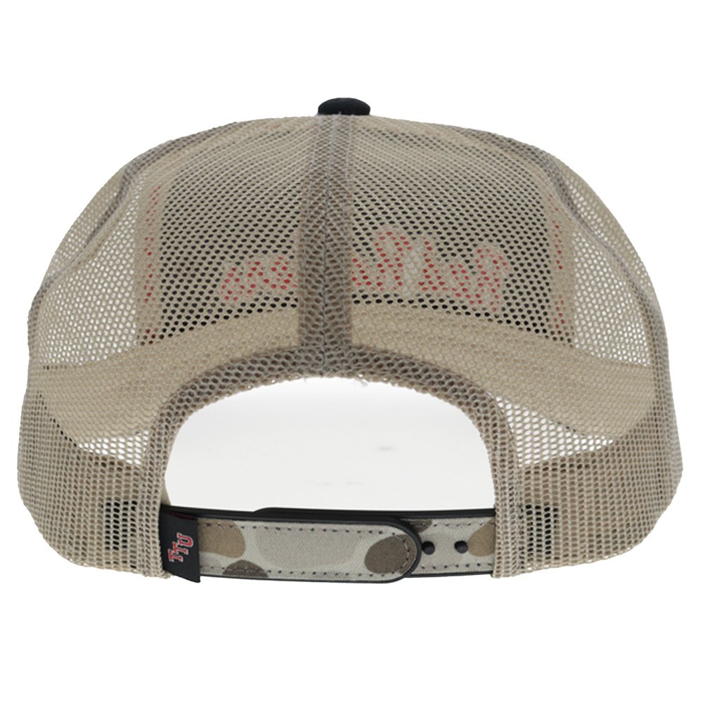 Hooey Texas Tech University School Script Camo Bill Trucker Cap
