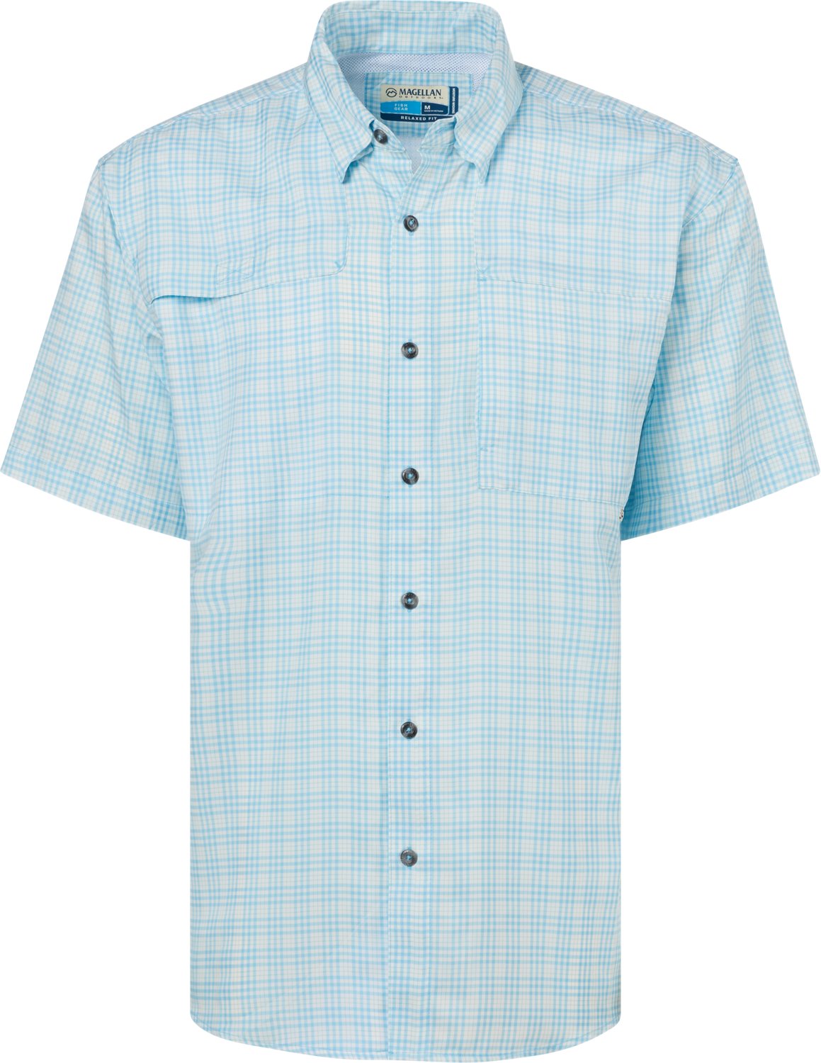 Magellan Outdoors Men's Aransas Plaid Short Sleeve Fishing T-shirt