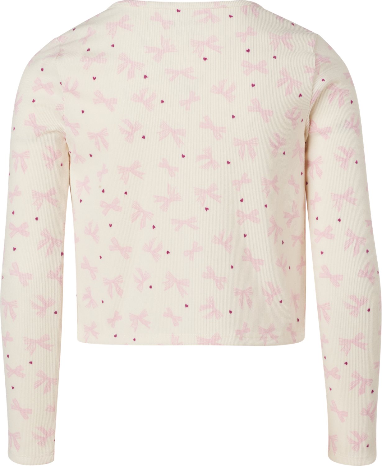 BCG Girls' Rib Print Long Sleeve Cardigan - view number 2
