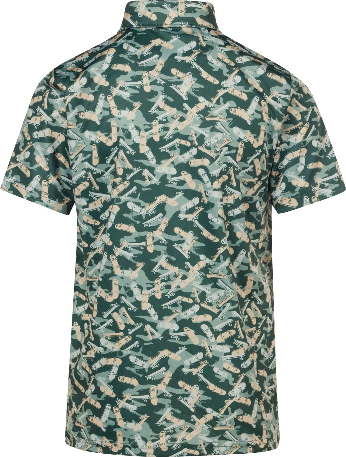 BCG Boys' Golf Print Short Sleeve Performance Polo - view number 2