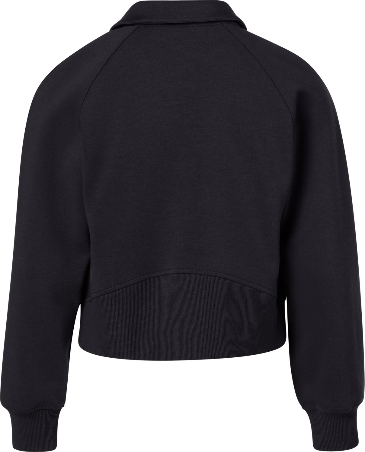 BCG Girls' Double Knit Varsity Quarter Zip Long Sleeve Top