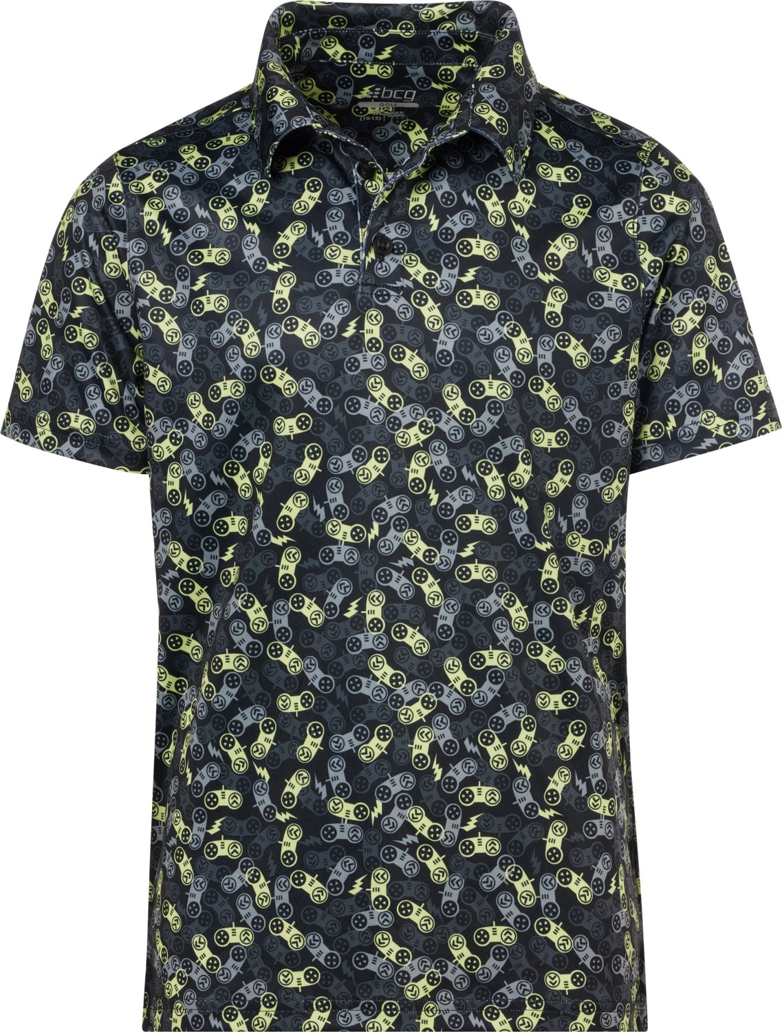 BCG Boys' Golf Print Short Sleeve Polo