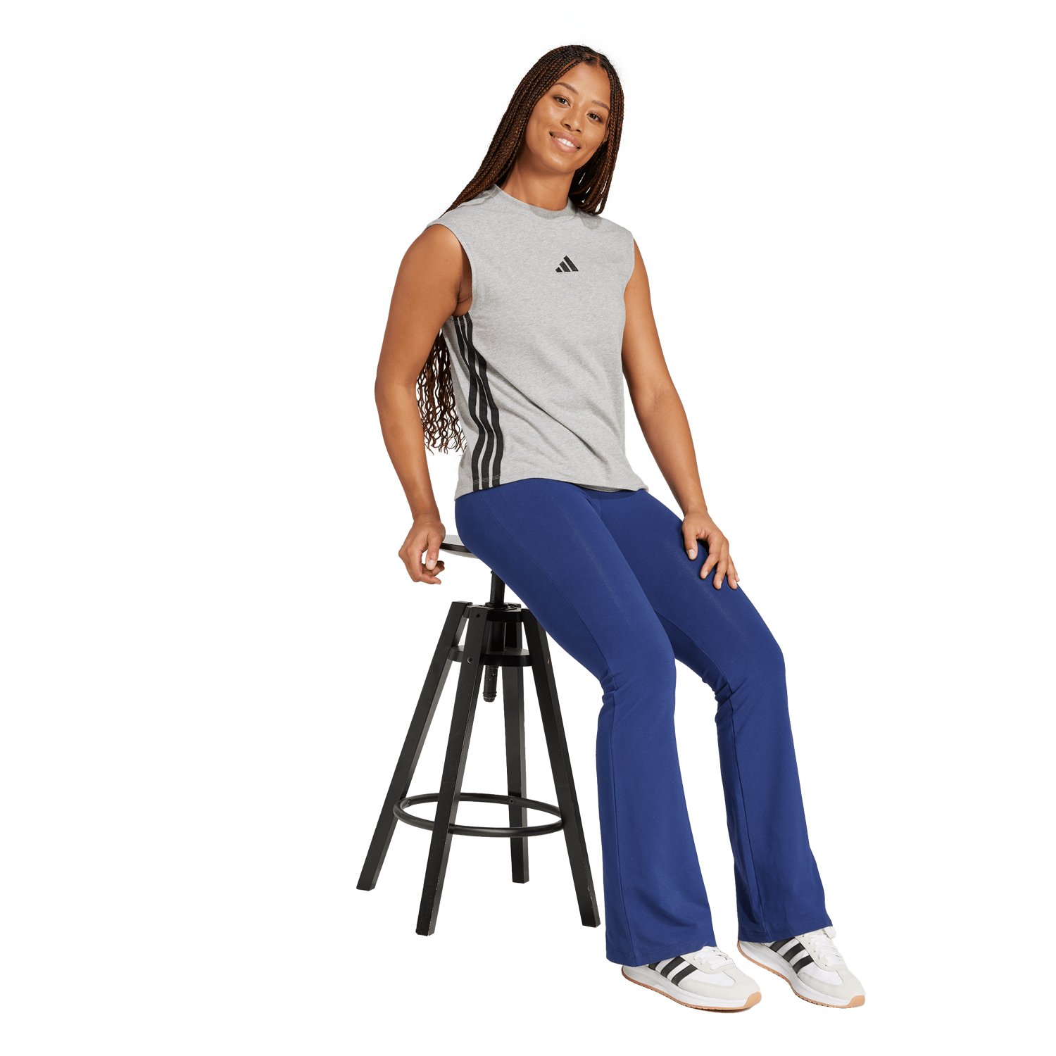 adidas Women’s Essentials Small Logo Flared Leggings - view number 3