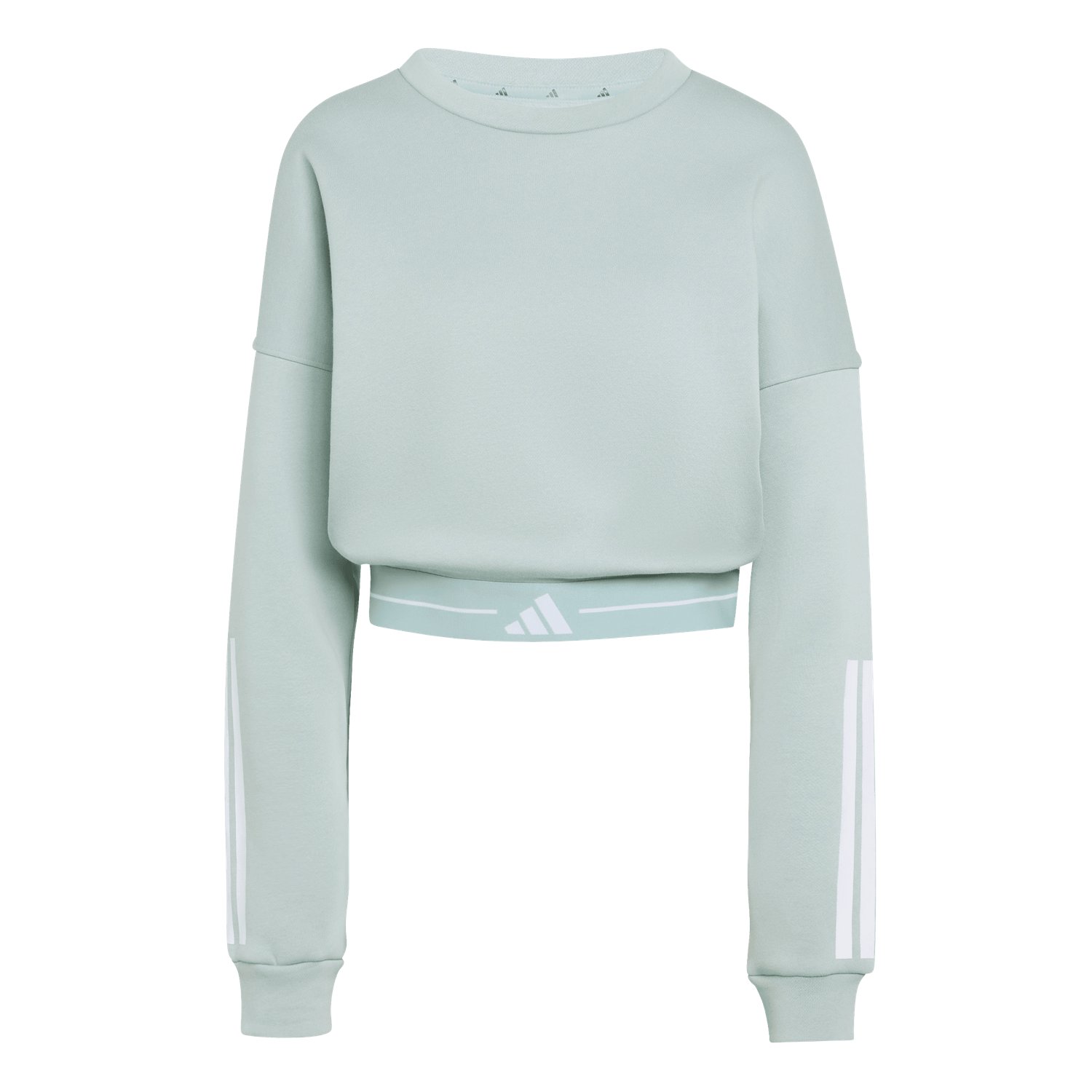 adidas Women's Hyperglam 3-Stripes Training Cropped Crew Neck Sweatshirt - view number 4