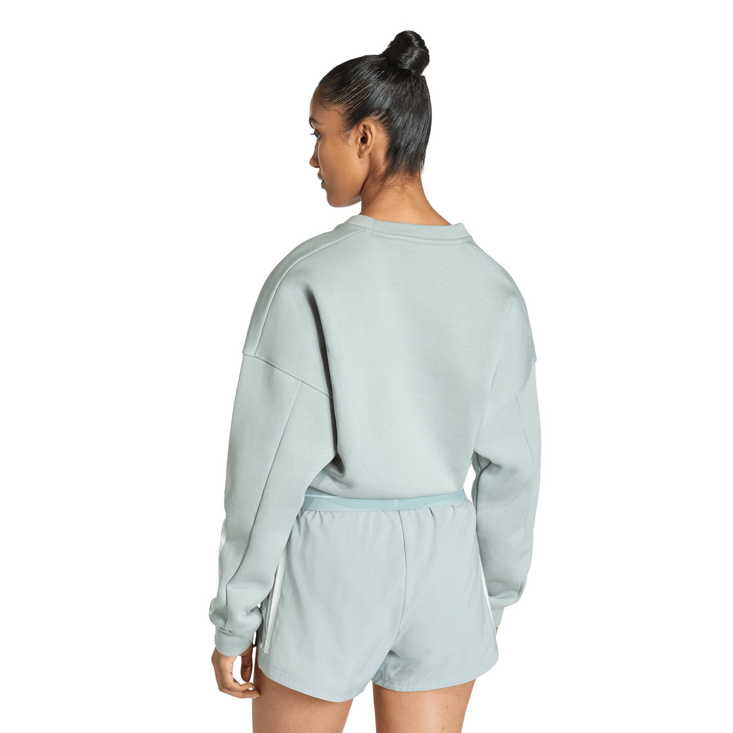 adidas Women's Hyperglam 3-Stripes Training Cropped Crew Neck Sweatshirt - view number 2