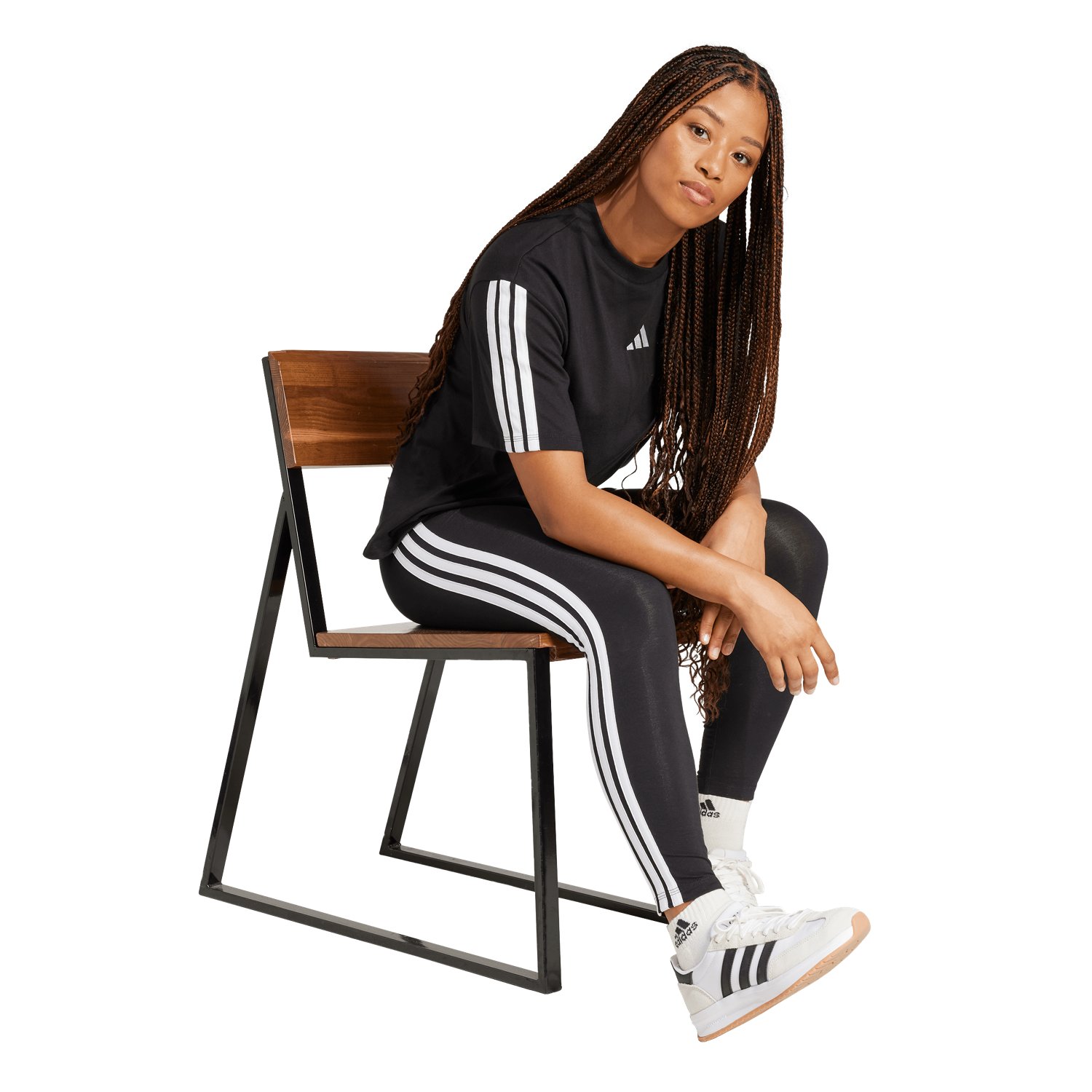 adidas Women's Essentials 3-Stripes Leggings - view number 3