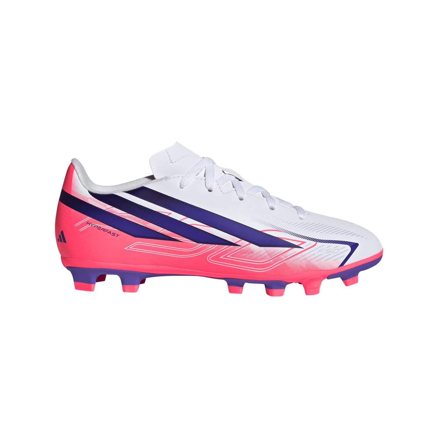 adidas Kids' F50 HYPERFAST CLUB Firm Ground/Multi-Ground Soccer Cleats