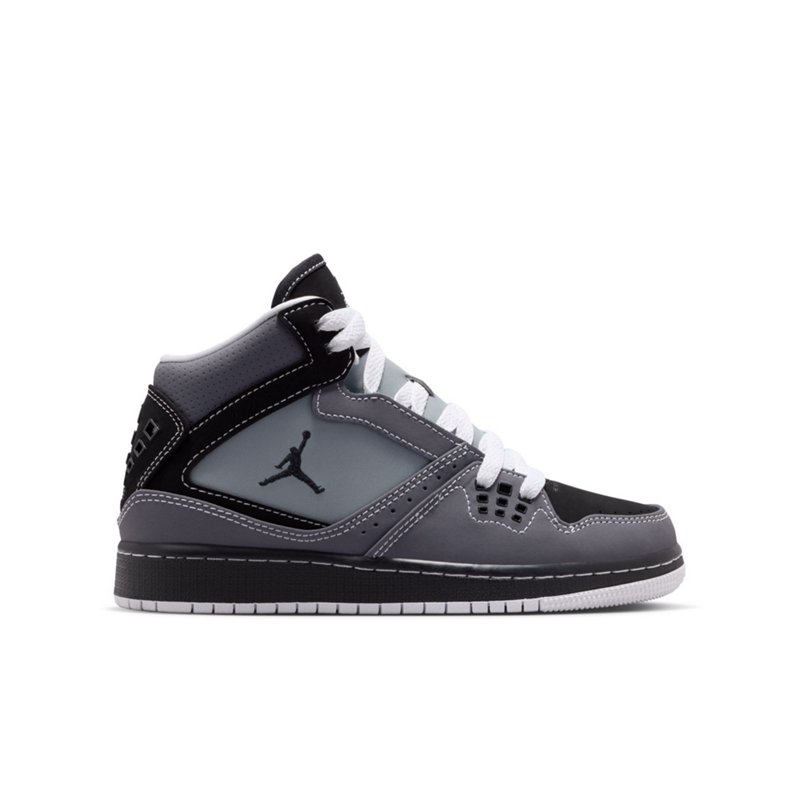 Jordan Kids' 1 Flight Mid Sneaker Big Kid Shoes (Grey/Black) - Size 4.5 M