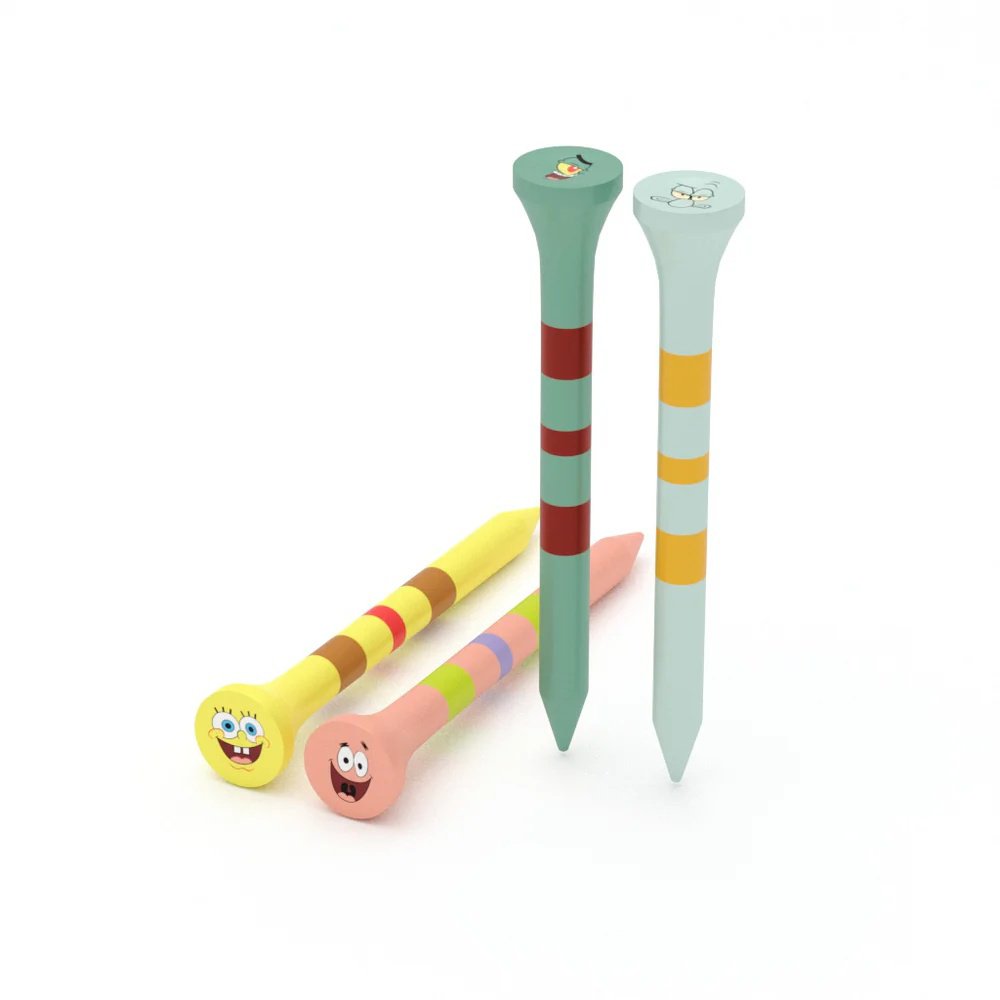 SpongeBob SquarePants Character Bamboo Golf Tees 50‑Pack