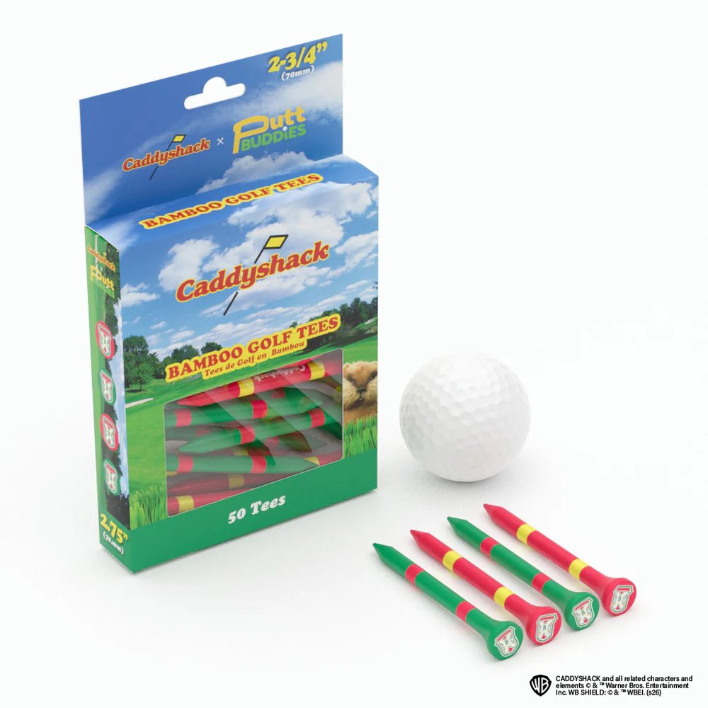 Caddyshack Bushwood Country Club Bamboo Golf Tees 50‑Pack