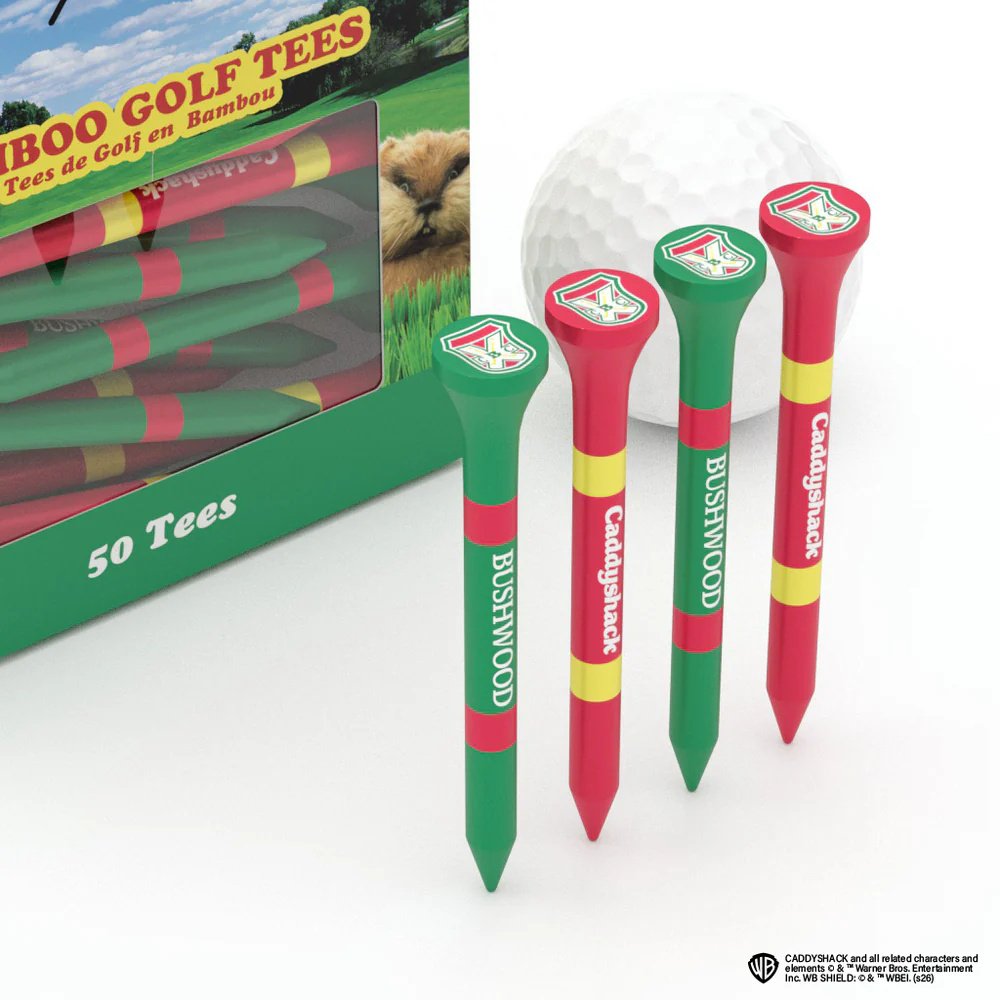 Caddyshack Bushwood Country Club Bamboo Golf Tees 50‑Pack