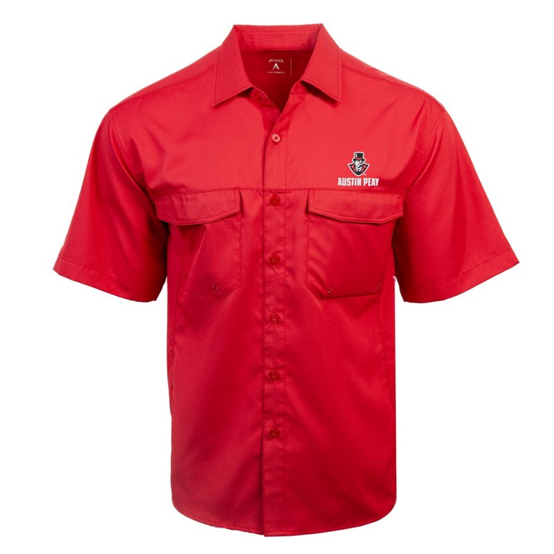 Antigua Men's Austin Peay State University Game Day Button Up Fishing Shirt