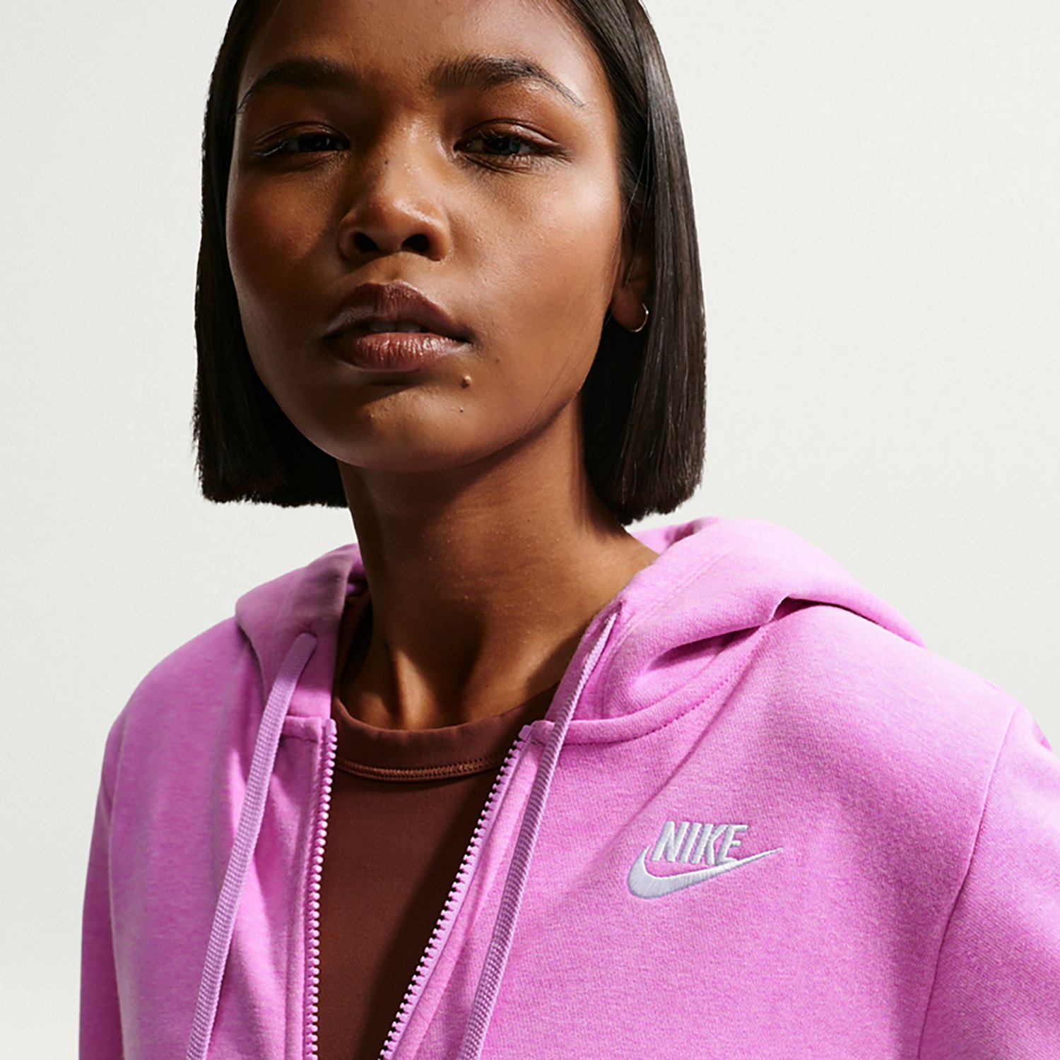Nike Women's Club Fleece Full-Zip Hoodie - view number 3