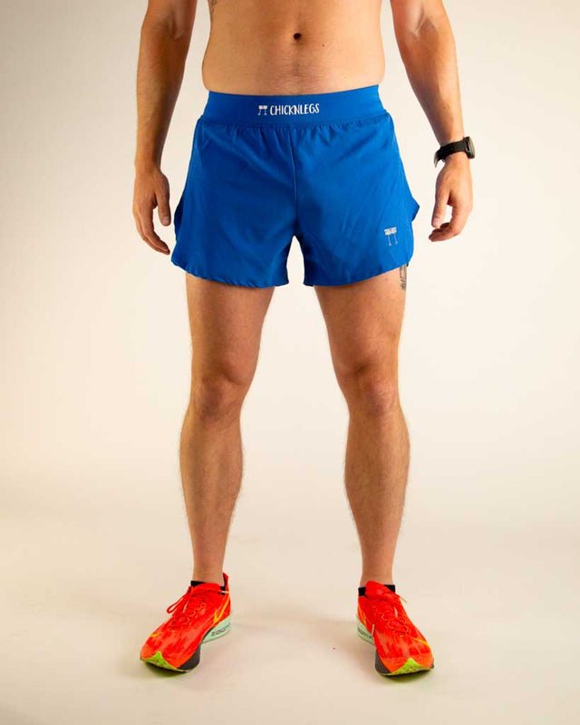 Chicknlegs Men's Black Half Split Shorts 4 in