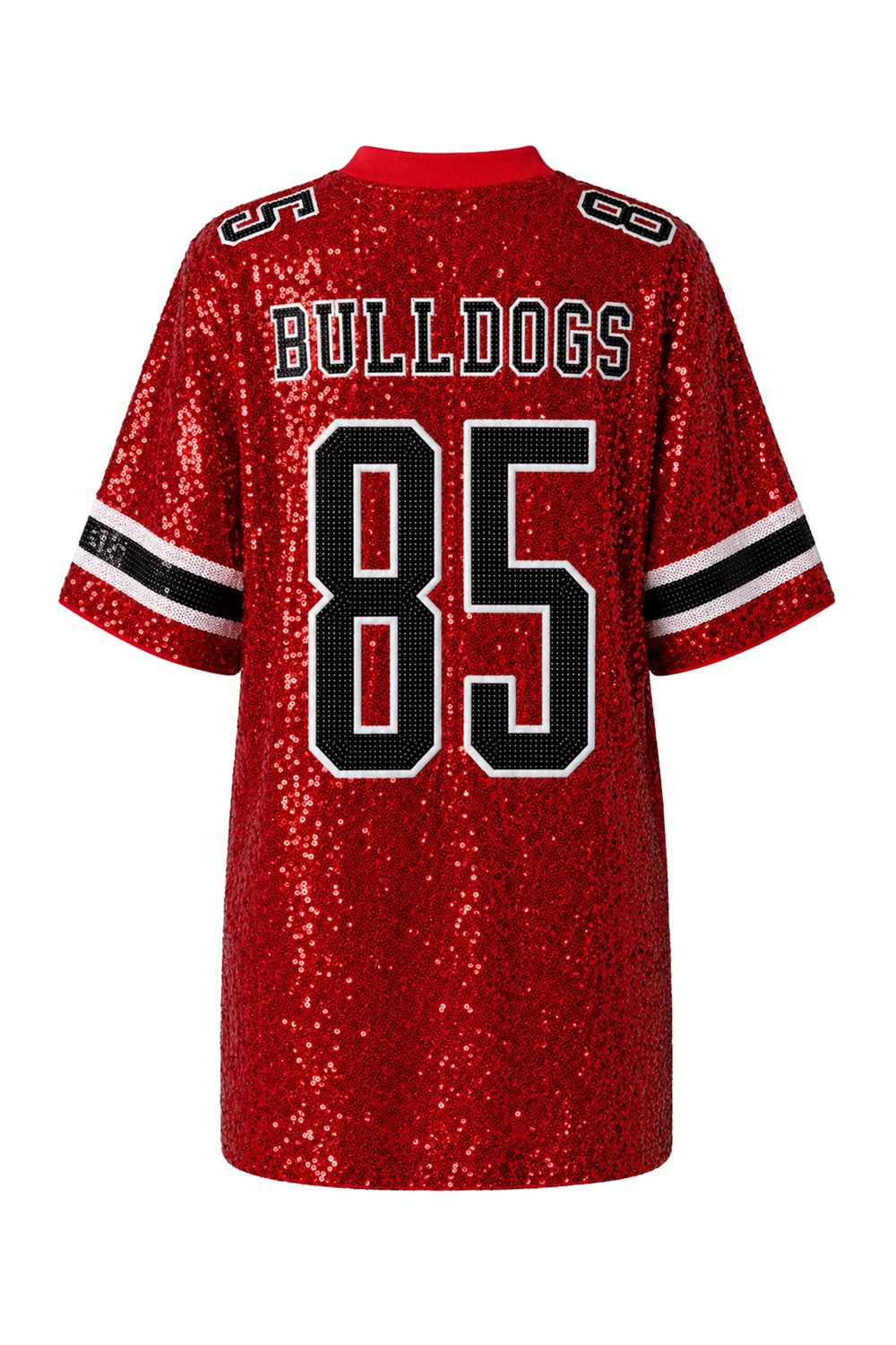 Hype and Vice Women's University of Georgia Oversized Sequin Football Top - view number 2