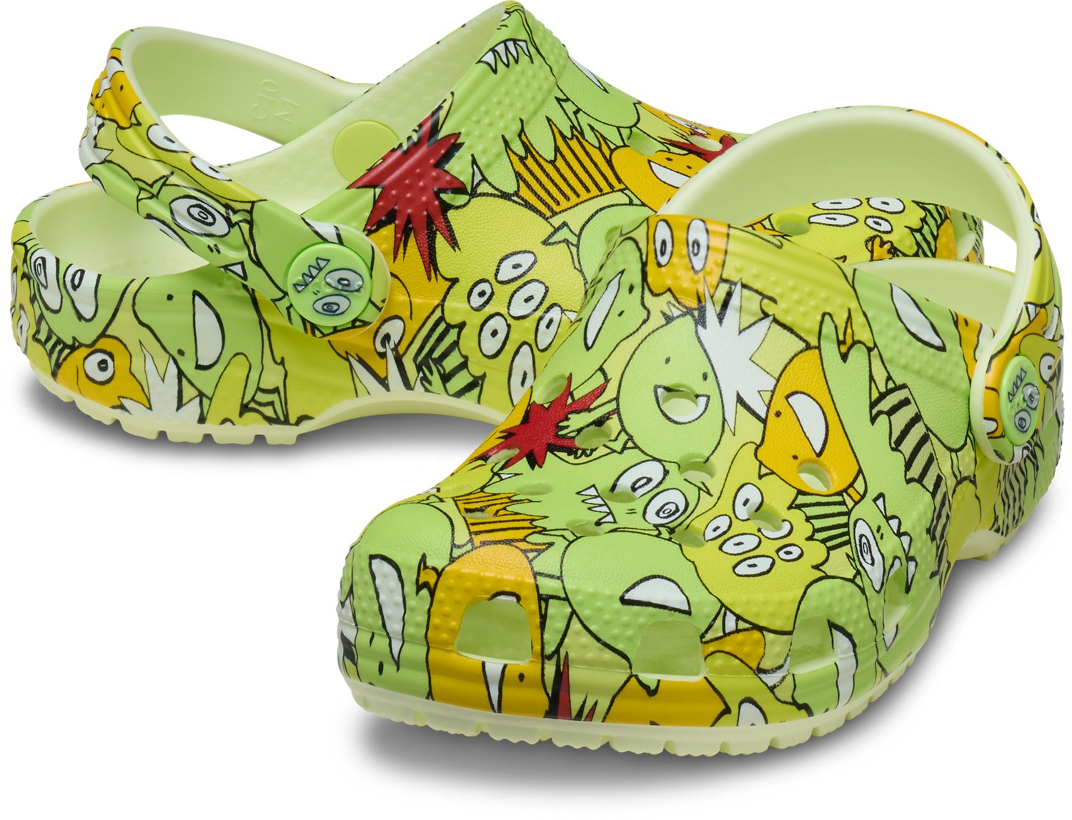 Crocs Toddlers' Classic Glow Monster Camo Clogs - view number 2