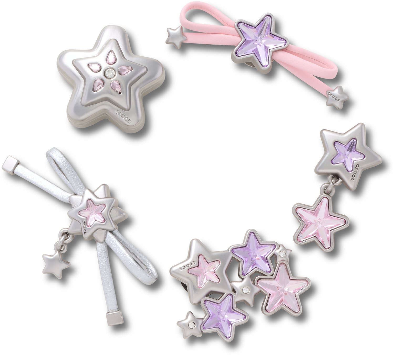 Crocs Stars and Bows Jibbitz Charms 5-Pack