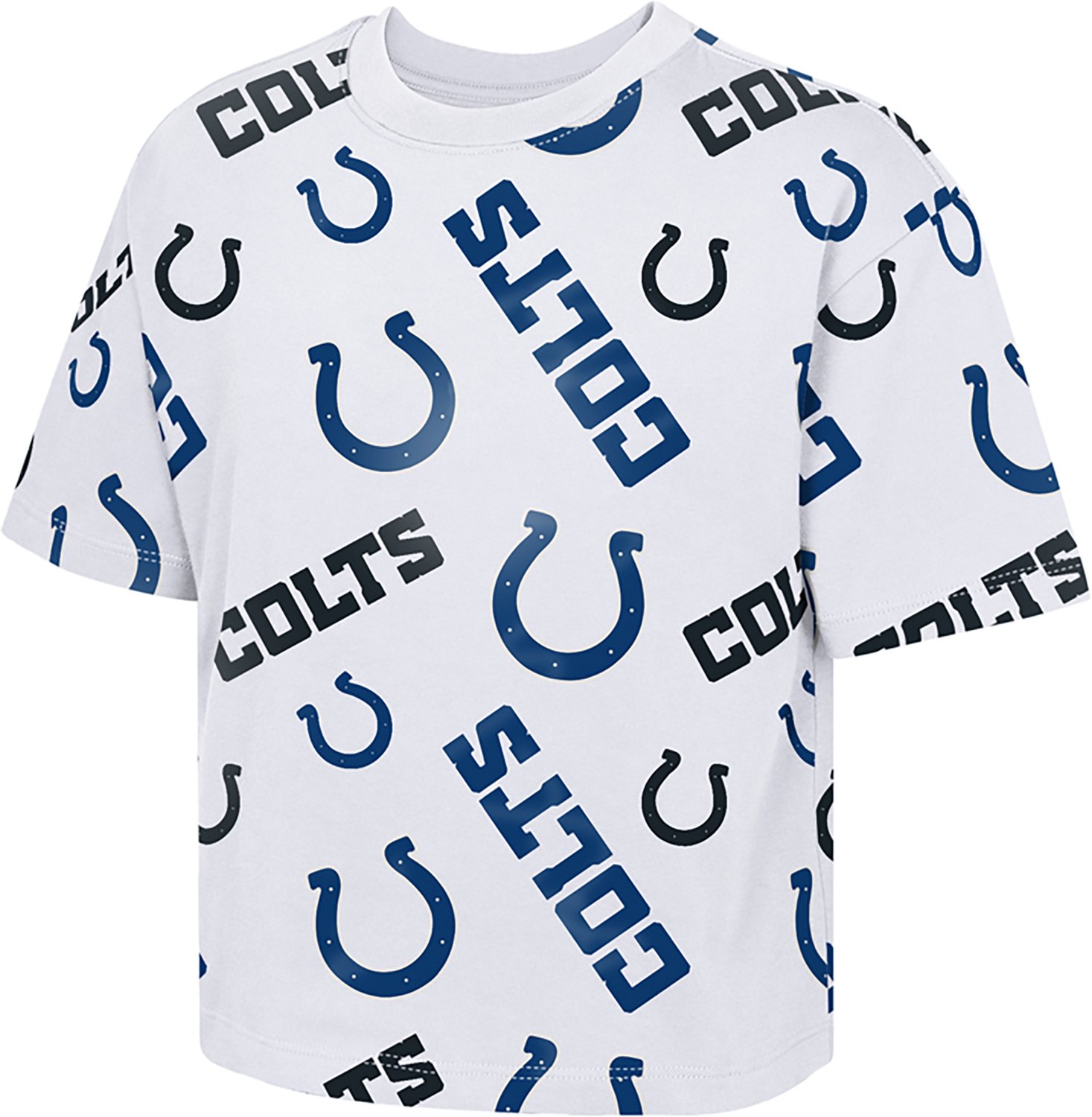 Outerstuff Girls' Indianapolis Colts Run Along Boxy Graphic T-shirt