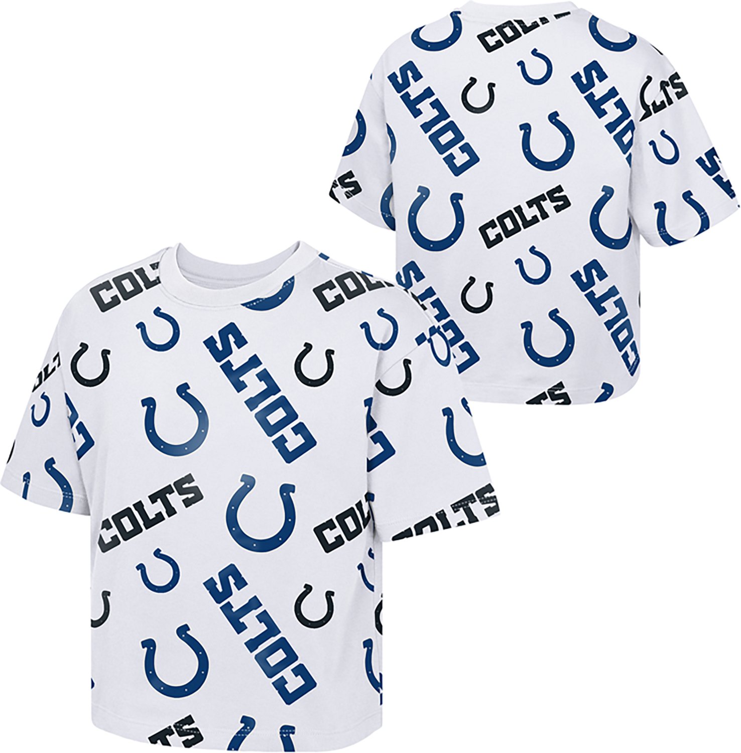 Outerstuff Girls' Indianapolis Colts Run Along Boxy Graphic T-shirt
