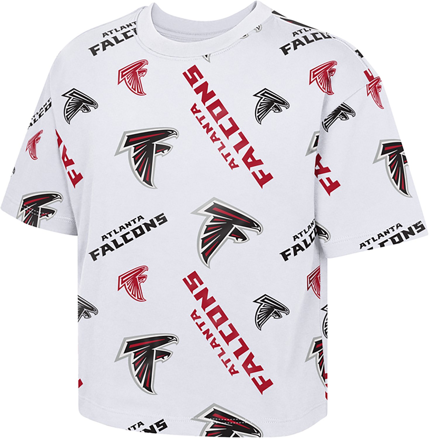 Outerstuff Girls' Atlanta Falcons Run Along Boxy Graphic T-shirt