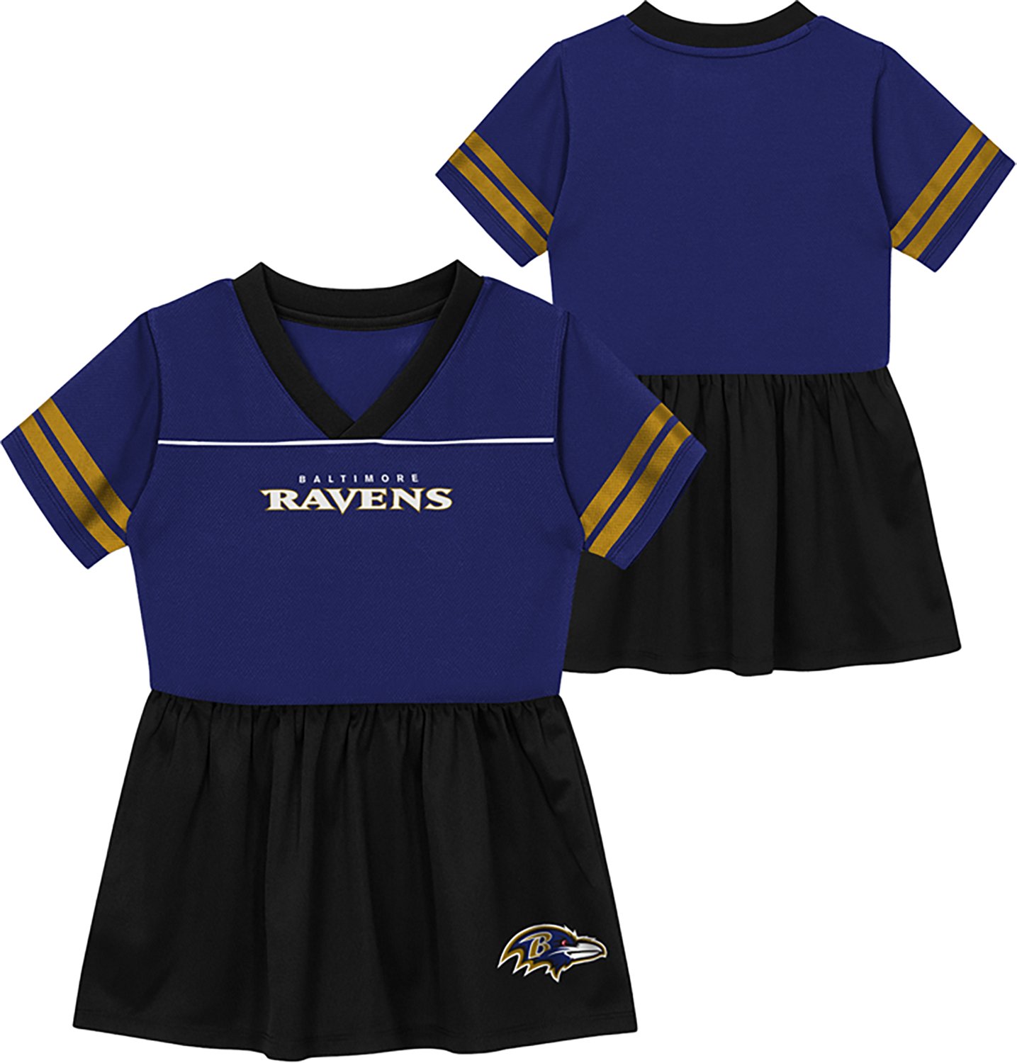 Outerstuff Girls' Baltimore Ravens Stadium Lights 2.0 Fashion Cheer Dress