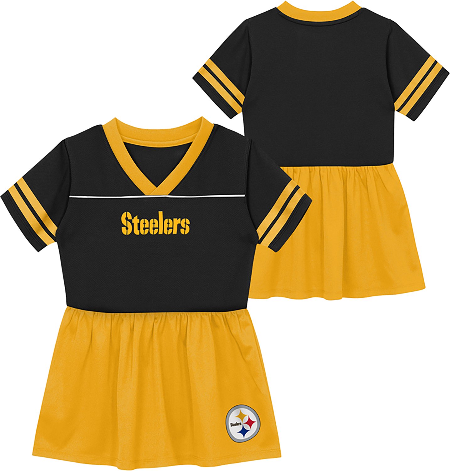 Outerstuff Girls' Pittsburgh Steelers Stadium Lights 2.0 Fashion Cheer Dress