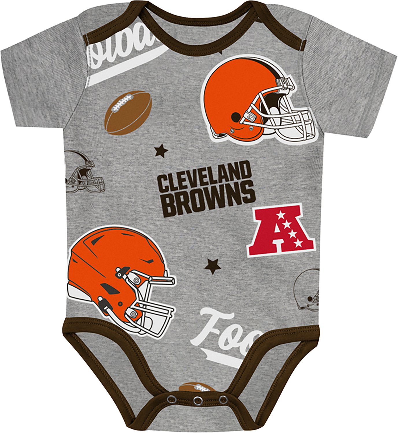 Outerstuff Infants' Cleveland Browns 1st Round Creeper Set 3-Pack - view number 3