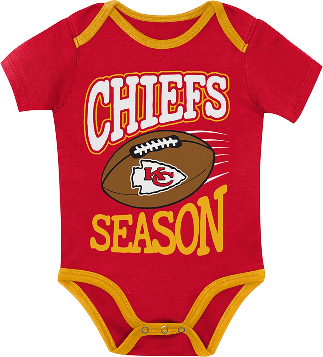 Outerstuff Infants' Kansas City Chiefs 1st Round Creeper Set 3-Pack