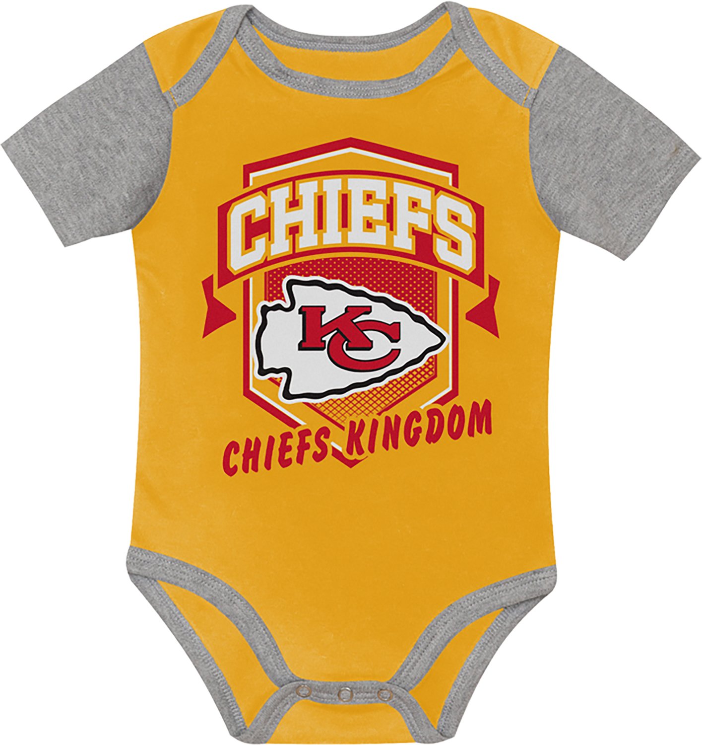 Outerstuff Infants' Kansas City Chiefs 1st Round Creeper Set 3-Pack