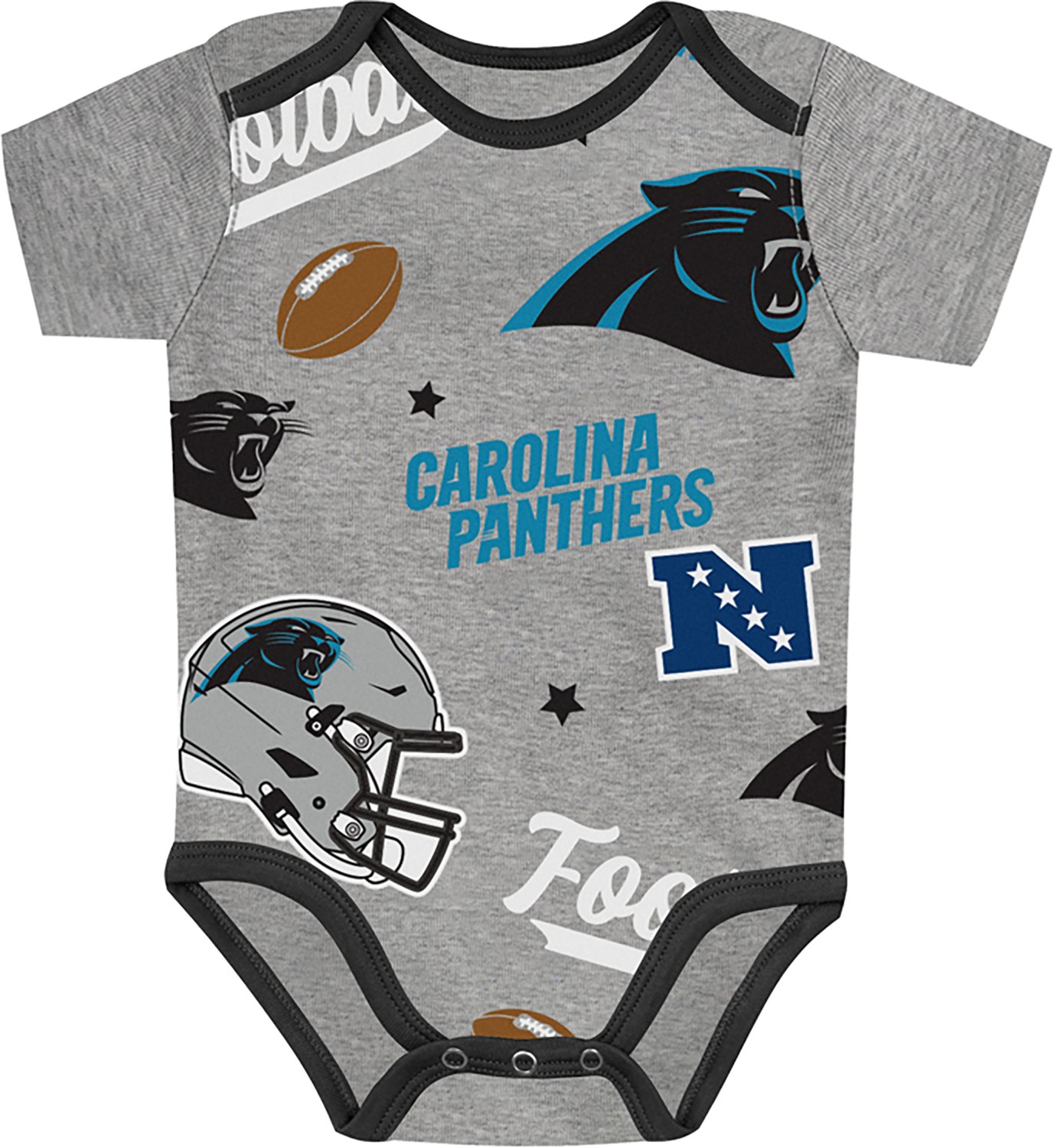 Outerstuff Infants' Carolina Panthers 1st Round Creeper Set 3-Pack