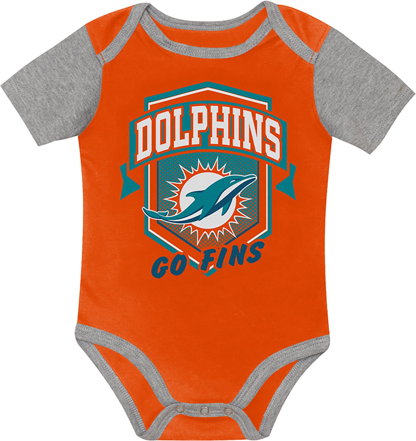 Outerstuff Infants' Miami Dolphins 1st Round Creeper Set 3-Pack