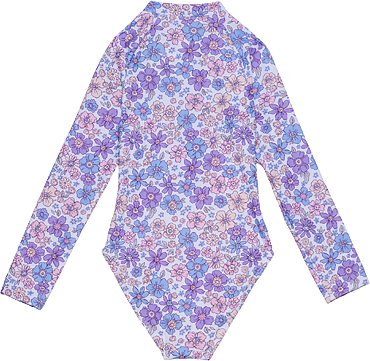 Gottex Girls' Vintage Flower Long Sleeve Zip Front One-Piece - view number 2