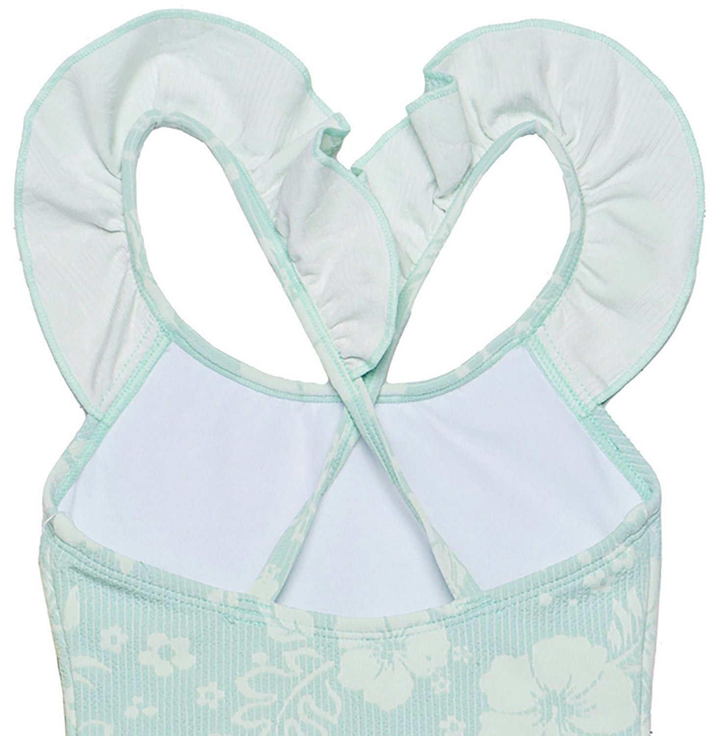 Gottex Girls' California Dreams Textured Square Neck Ruffle One-Piece