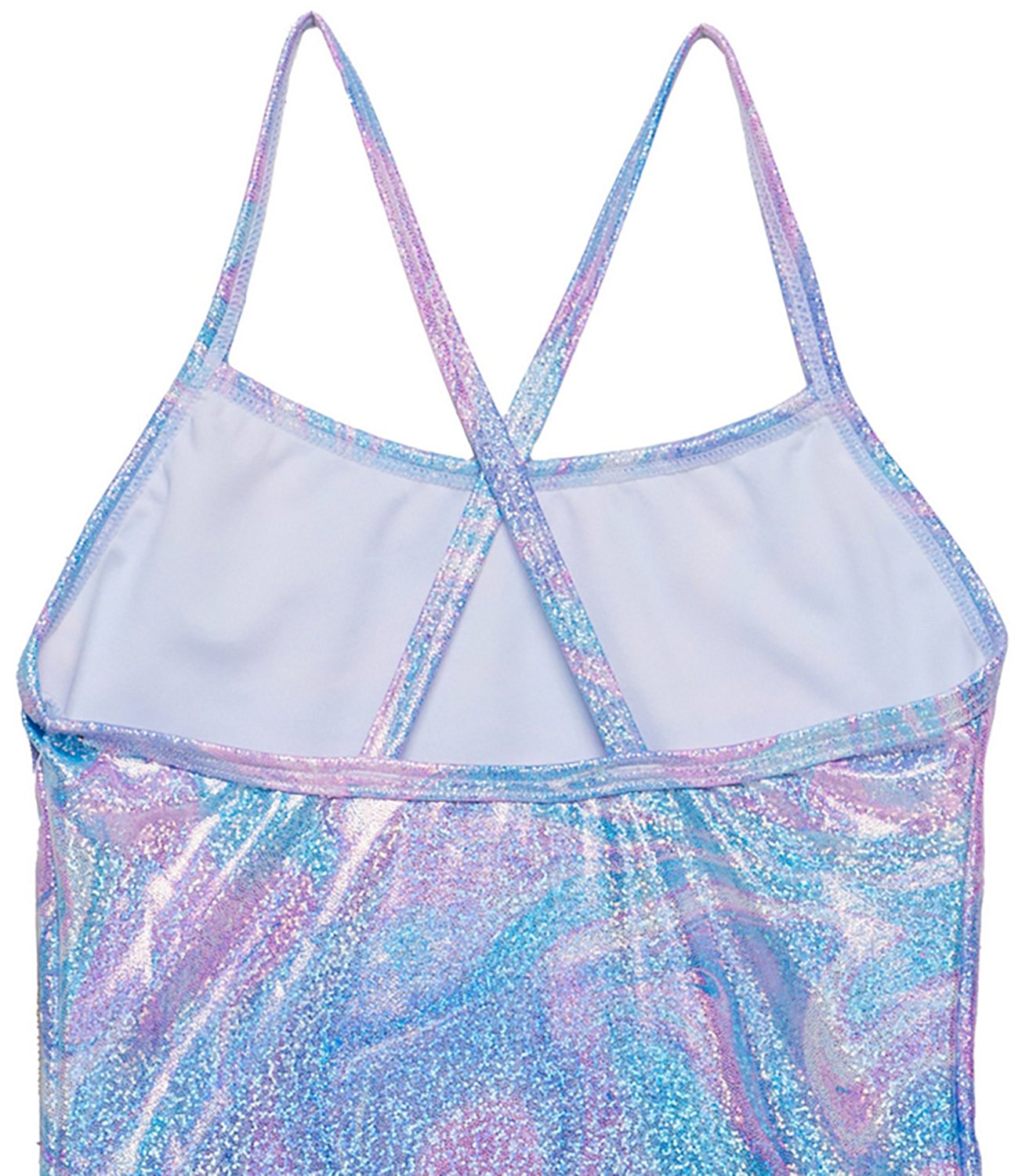 Gottex Girls’ Marble Sparkle Criss Cross Back One-Piece