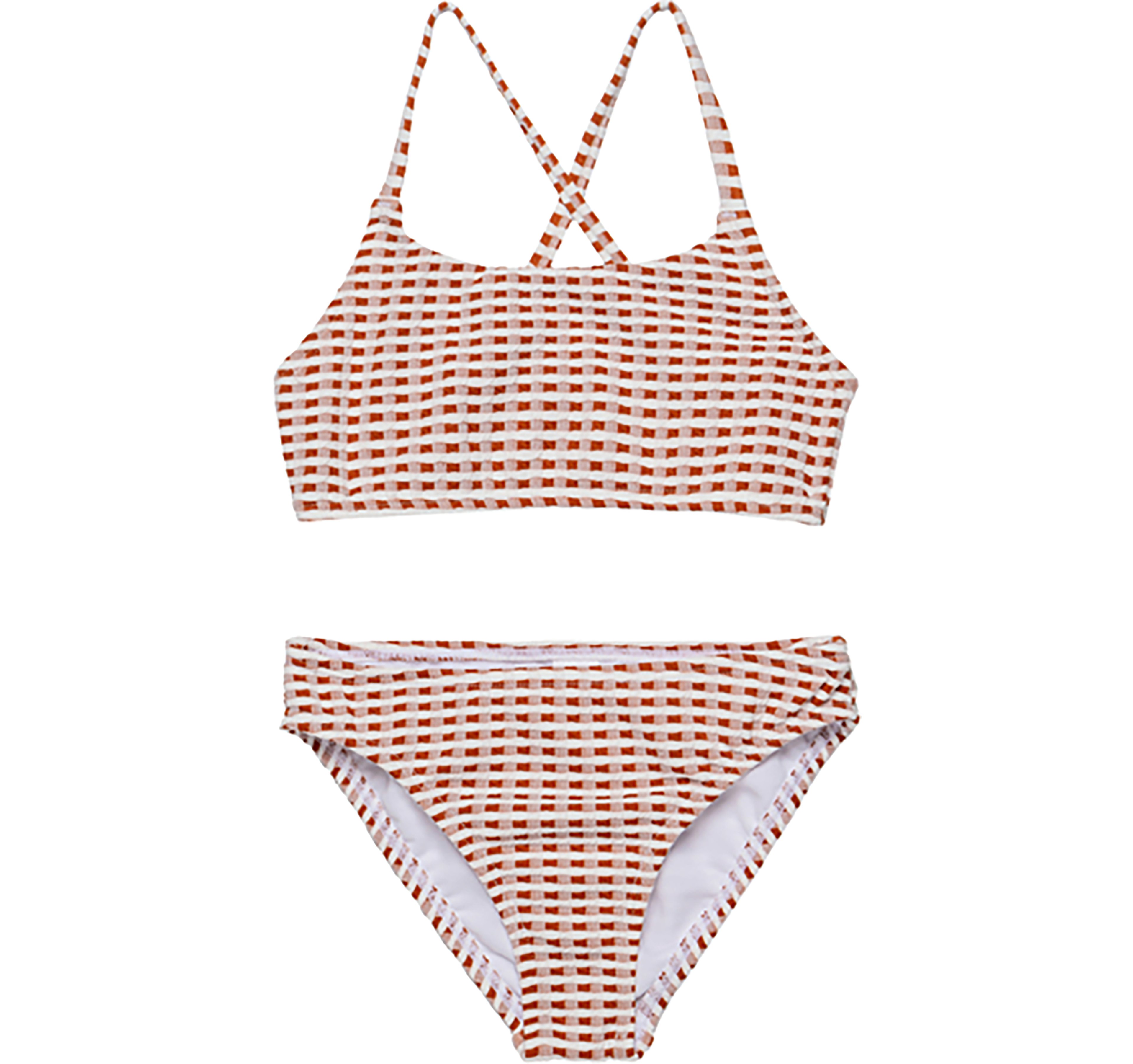 Gottex Girls’ Forever Gingham Textured Criss Cross Strap Swim Set