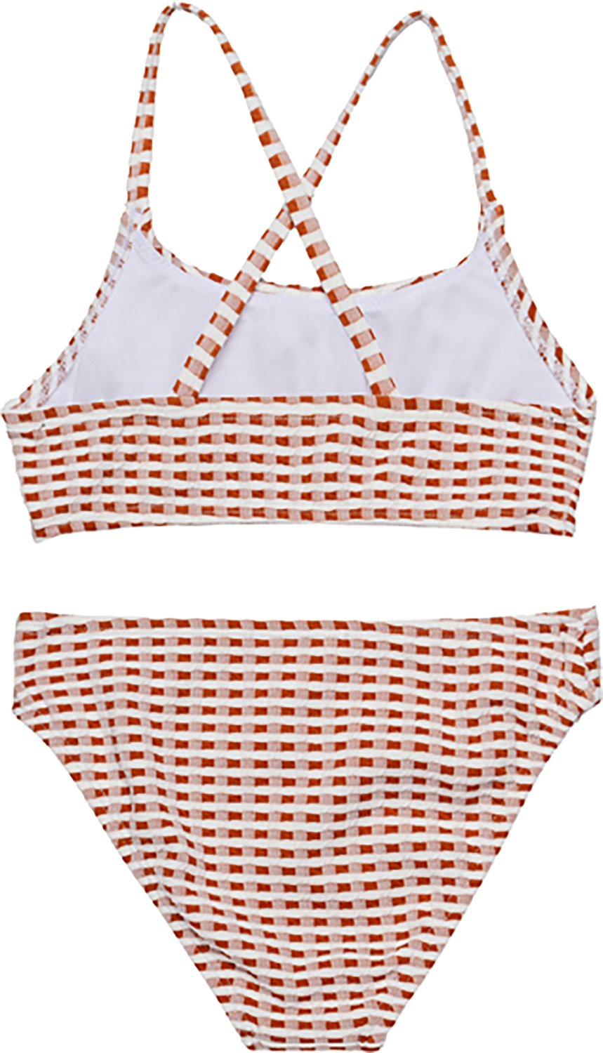 Gottex Girls’ Forever Gingham Textured Criss Cross Strap Swim Set