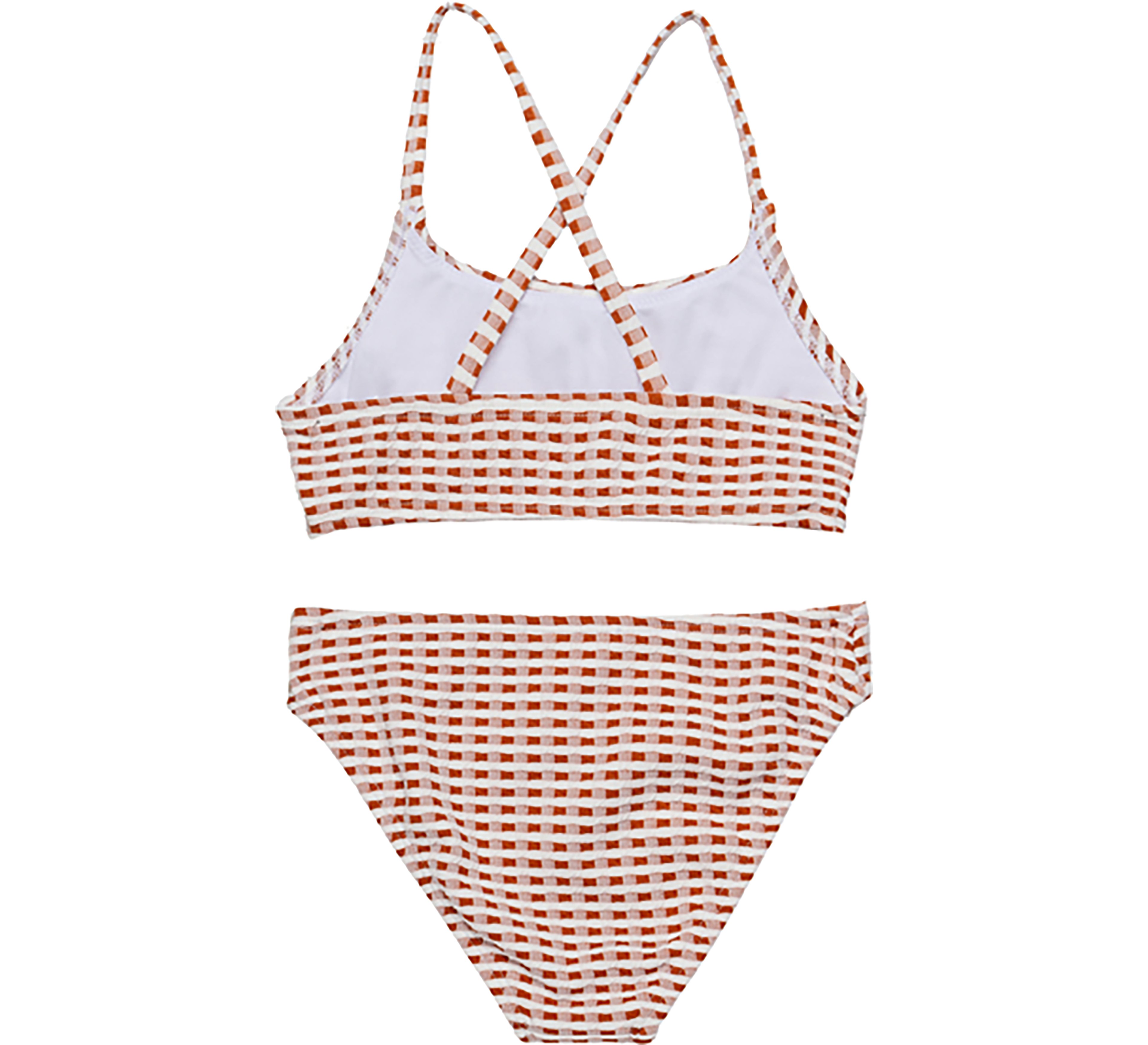 Gottex Girls’ Forever Gingham Textured Criss Cross Strap Swim Set
